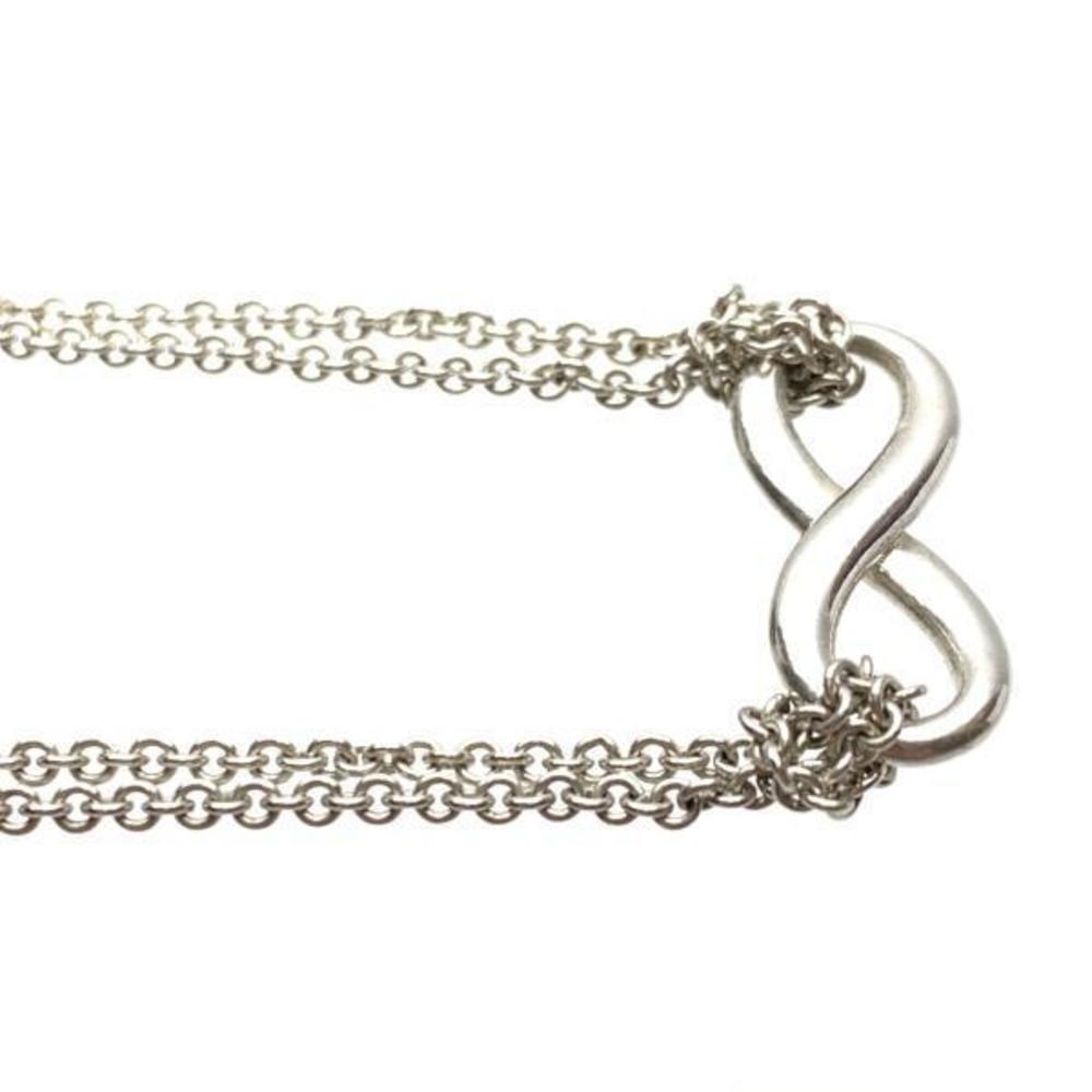 Tiffany Infinity Necklace Double Chain Silver